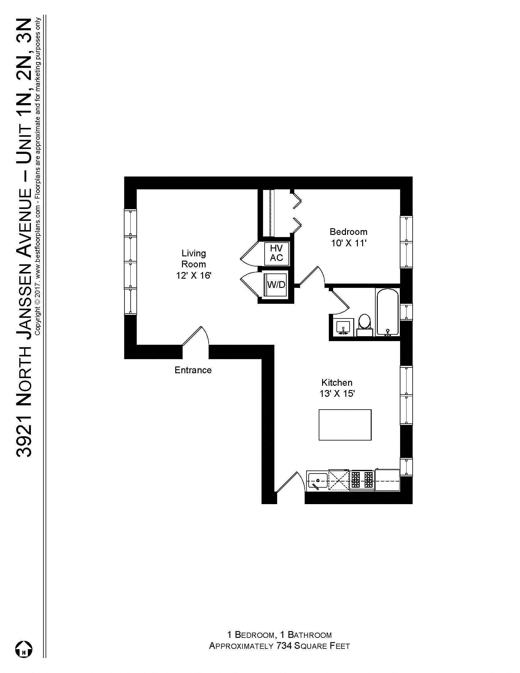 3921 N Janssen 1 Bed